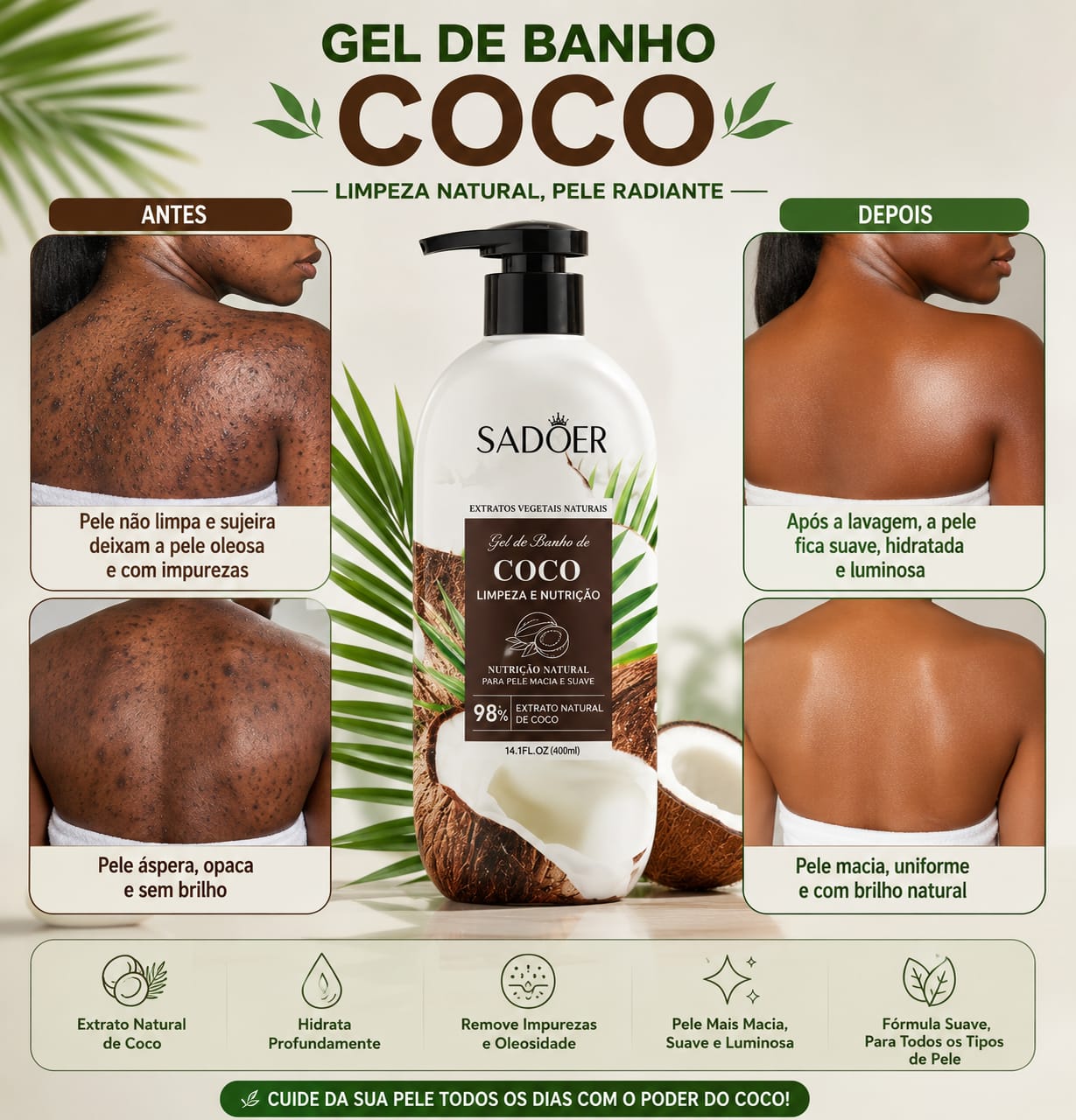 Gel de limpeza Corporal